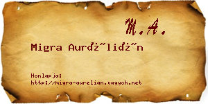 Migra Aurélián névjegykártya